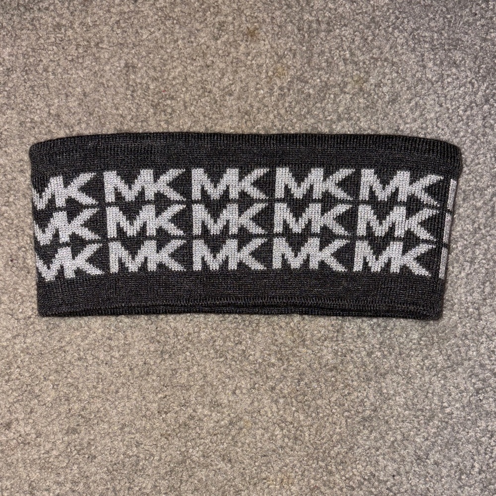 Michael Kors Black and Gray Logo Headband